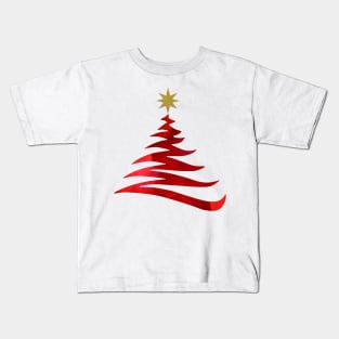 Red Christmas Tree Kids T-Shirt